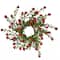 2.25" Artificial Christmas Boxwood & Berry Candle Rings, 2ct.